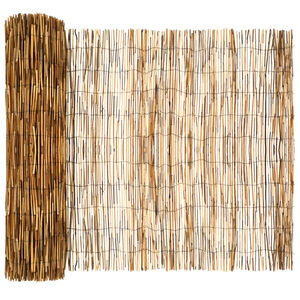 vidaXL Cl&ocirc;ture de jardin Carbonis&eacute; 500 x 100 cm Roseau