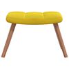 vidaXL Chaise à bascule avec repose-pied Jaune moutarde Velours