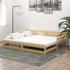 vidaXL Lit coulissant sans matelas 2x(90x200) cm Bois de pin massif