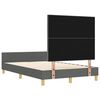 vidaXL Cadre de lit avec t&ecirc;te de lit Gris fonc&eacute; 120 x 200 cm tissu