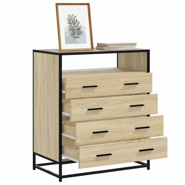 vidaXL Commode chêne sonoma 70x41x83,5 cm bois d'ingénierie