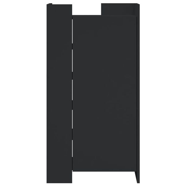 vidaXL Armoire &agrave; chaussures noir 52x37,5x100 cm bois d'ing&eacute;nierie