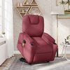 vidaXL Fauteuil inclinable de massage &eacute;lectrique Rouge bordeaux Tissu
