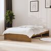 vidaXL Cadre de lit sans matelas marron miel bois massif 120x200 cm