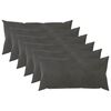 vidaXL Housse de coussin 6 pcs HEERLEN Gris fonc&eacute; 40 x 80 cm Velours