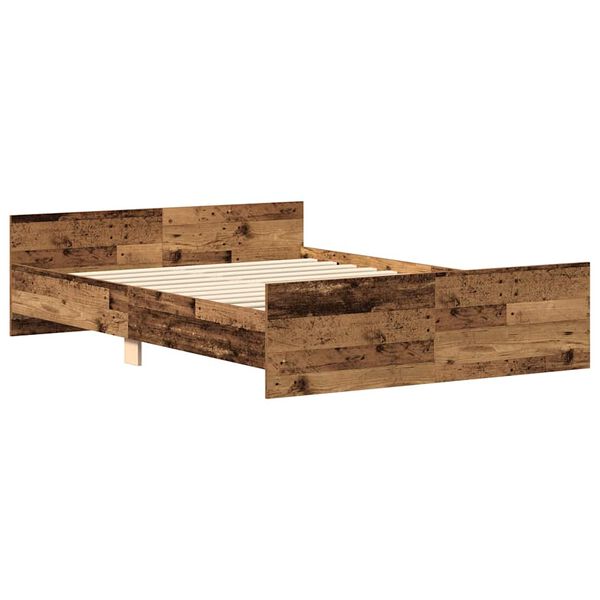 vidaXL Cadre de lit sans matelas vieux bois 140x200 cm bois ing&eacute;nierie