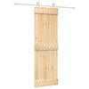 vidaXL Porte coulissante Naturel et Blanc 70 x 210 cm