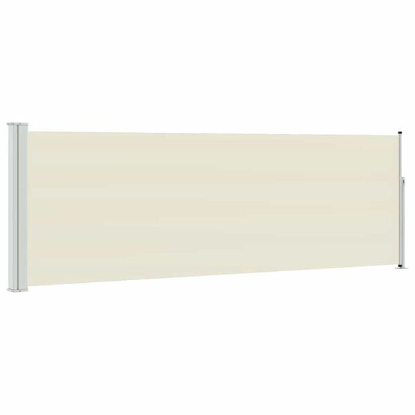 vidaXL Auvent lat&eacute;ral r&eacute;tractable de patio 100x300 cm Cr&egrave;me