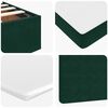 vidaXL Cadre de lit ottoman avec matelas vert foncé 140x190 cm velours
