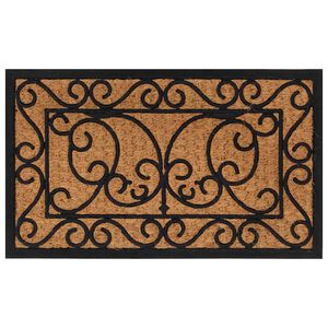 vidaXL Paillasson rectangulaire 45x75 cm caoutchouc et fibre de coco