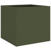 vidaXL Jardini&egrave;re vert olive 32x30x29 cm acier