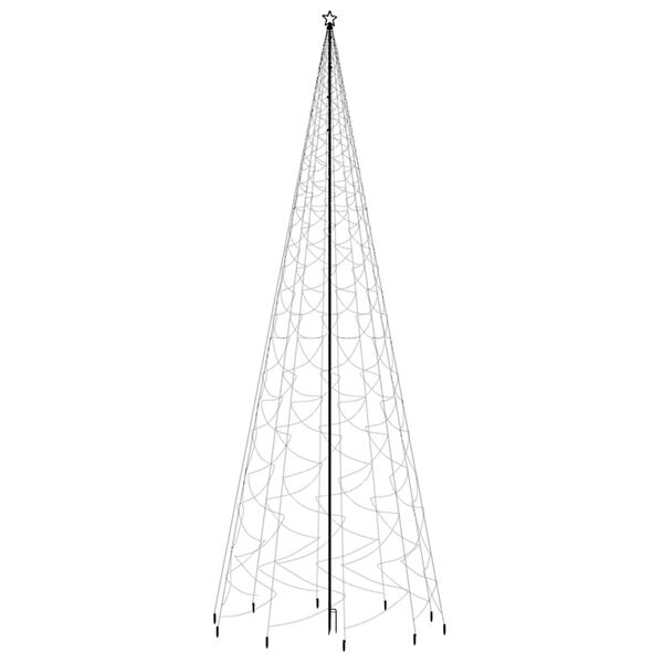vidaXL Sapin de No&euml;l avec piquet Blanc chaud 3000 LED 800 cm