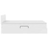 vidaXL Lit avec rangement et LED avec matelas Blanc pur 120 x 200 cm