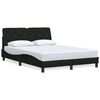 vidaXL Cadre de lit sans matelas noir 140x200 cm tissu