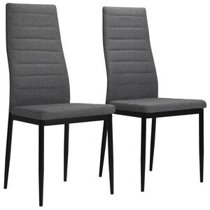 vidaXL Chaises &agrave; manger lot de 2 gris clair tissu