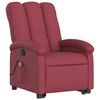 vidaXL Fauteuil inclinable de massage Rouge bordeaux Tissu