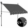 vidaXL Auvent manuel r&eacute;tractable avec LED 150 cm Anthracite