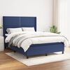 vidaXL Sommier &agrave; lattes de lit avec matelas Bleu 140x190 cm Tissu