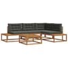 vidaXL Ensemble de canap&eacute;s d'ext&eacute;rieur 5 pc Naturel et Anthracite