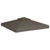 vidaXL Toile sup&eacute;rieure de belv&eacute;d&egrave;re 2 niveaux 310 g/m&sup2; 3x3 m Taupe