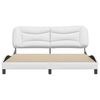 vidaXL Cadre de lit sans matelas Hvar blanc 180x200 cm similicuir