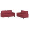 vidaXL Ensemble de canap&eacute;s 2 pcs et coussins Rouge bordeaux Similicuir