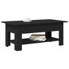 vidaXL Table basse Ch&ecirc;ne noir 102 x 55 x 42 cm Bois d'ing&eacute;nierie