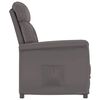 vidaXL Fauteuil inclinable Gris Similicuir
