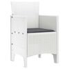 vidaXL Chaise de jardin 4 pcs Blanc 53 x 49 x 85 cm PP