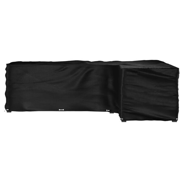 vidaXL Housse de salon de jardin en forme de L 18 &oelig;illets 285x220x80cm