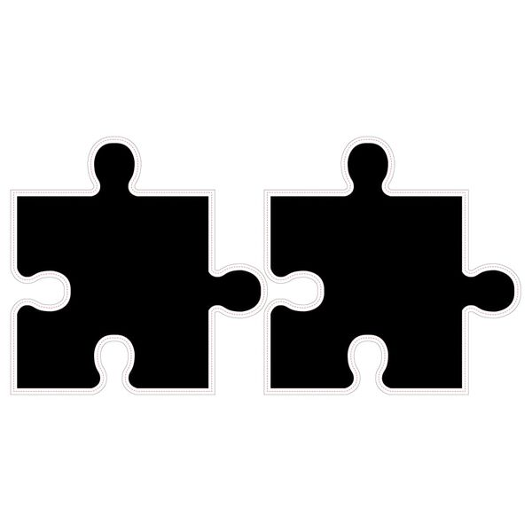 WALPLUS Autocollant de d&eacute;coration tableau noir Puzzle 54x54 cm Noir