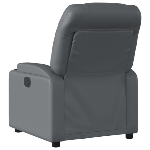 vidaXL Fauteuil de massage inclinable &eacute;lectrique gris similicuir