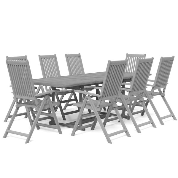 vidaXL Ensemble &agrave; manger de jardin 9 pcs bois d'acacia solide