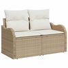 vidaXL Ensemble de canap&eacute; de jardin Beige polyrotin