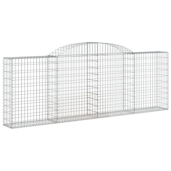 vidaXL Paniers &agrave; gabions arqu&eacute;s 11 pcs 300x30x100/120 cm fer galvanis&eacute;