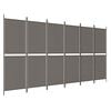 vidaXL Cloison de s&eacute;paration 6 panneaux Anthracite 300x220 cm Tissu