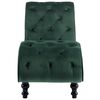 vidaXL Chaise longue Velours Vert