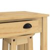 vidaXL Ensemble de bar 3 pcs bois de pin massif