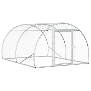 vidaXL Poulailler Argent&eacute; 200 x 150 x 100 cm Acier galvanis&eacute;