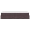 vidaXL Cadre de lit ottoman avec matelas marron fonc&eacute; 90x190 cm tissu