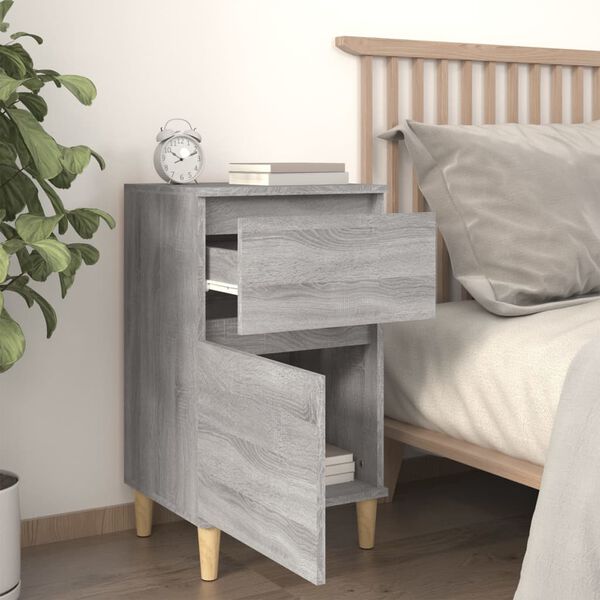 vidaXL Table de chevet sonoma gris 40x35x70 cm