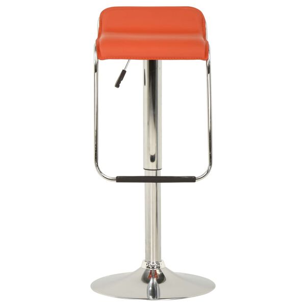 vidaXL Tabourets de bar lot de 2 orange tissu et bois courb&eacute;