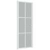 vidaXL Porte int&eacute;rieure 76x201,5 cm Blanc Verre mat et aluminium