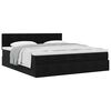 VidaXL Cadre de lit ottoman avec matelas noir 180x200 cm velours