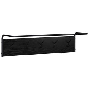 vidaXL Porte-manteau Ch&ecirc;ne noir 100 x 30 x 25 cm Bois d'ing&eacute;nierie
