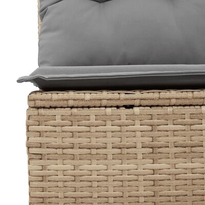 vidaXL Salon de jardin avec coussins 6 pcs beige résine tressée