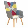 vidaXL Chaise de relaxation Patchwork Tissu