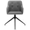 vidaXL Chaises pivotantes &agrave; manger lot de 4 Gris clair Tissu