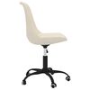 vidaXL Chaise pivotante de bureau Cr&egrave;me Tissu