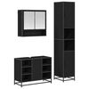 vidaXL Ensemble de mobilier de salle de bain 3 pi&egrave;ces Ch&ecirc;ne noir